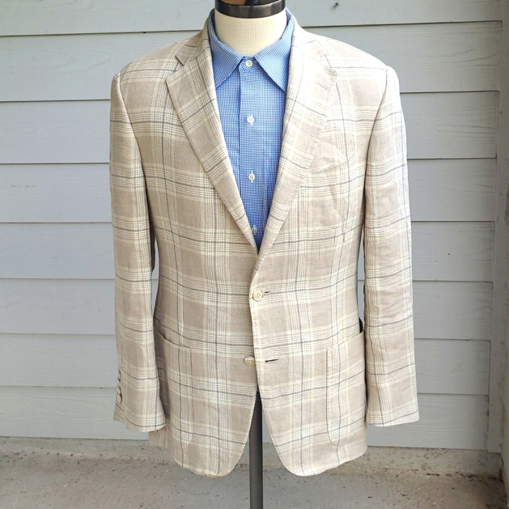 Exquisite SAMUELSOHN Soft Recent Linen Sport Coat/Blazer - Size 40 R